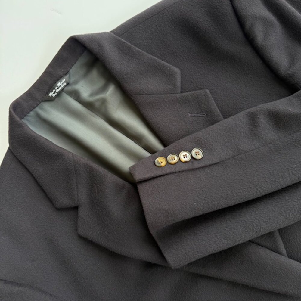 Cashmere Jacket Lord & Taylor Grant Thomas 100% Black Blazer Sport Coat 48 R Men